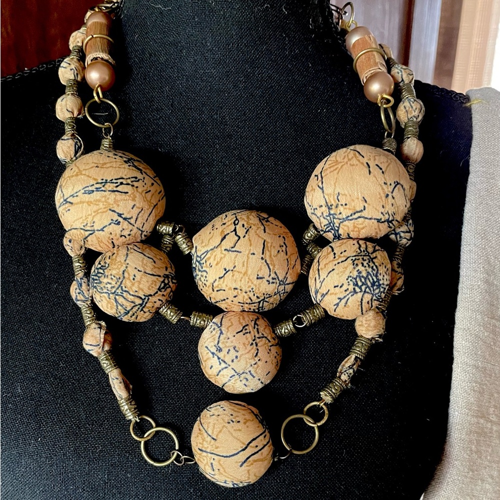 Set of two silk necklaces. Design and created by Artistic Design Art. Unique